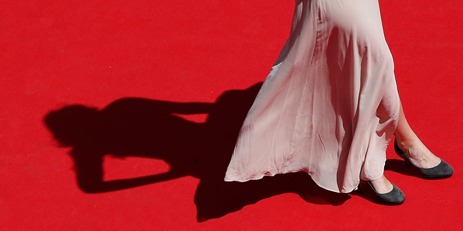 Sur le tapis rouge du Palais des festivals.