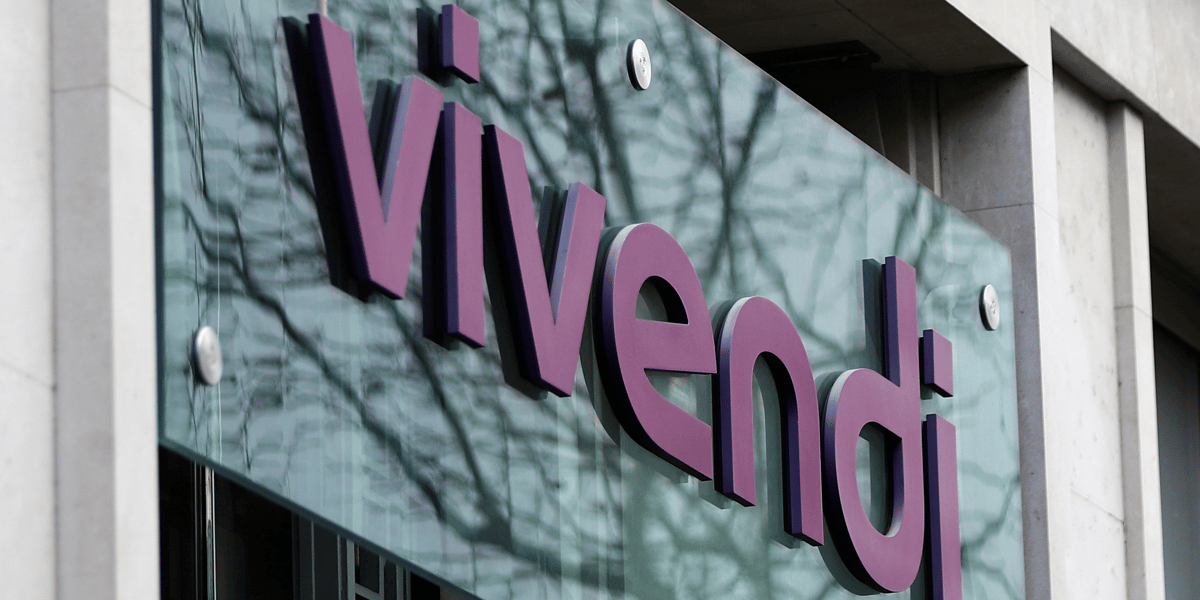 Le logo du geant francais des medias vivendi a paris