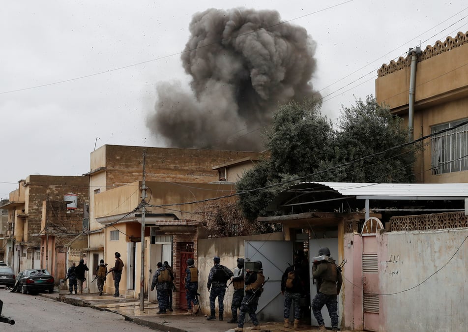 Reprise de l'avancee des troupes de bagdad dans mossoul-ouest