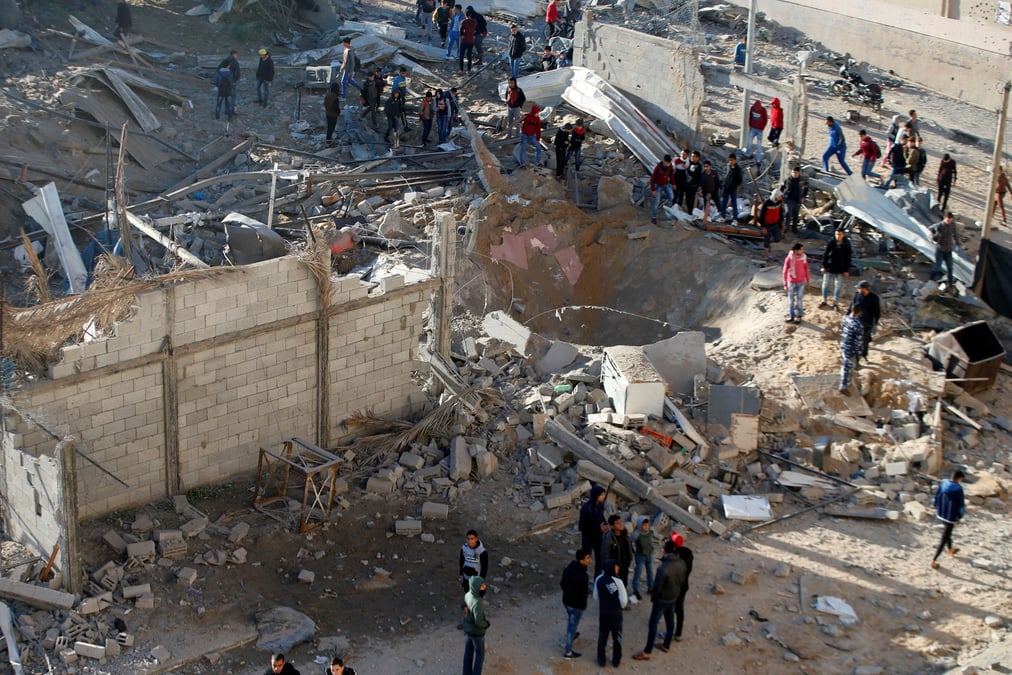 Bombardements de represailles d'israel sur la bande de gaza