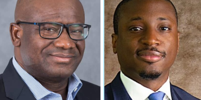 Didier Kla, directeur Orange Business et Broadband, en charge des activités B2B et du développement des offres broadband d'Orange Côte d'Ivoire, et  et Franck Kié, associé-gérant au sein du cabinet de conseil Ciberobs Consulting et commissaire général du Cyber Africa Forum (CAF).