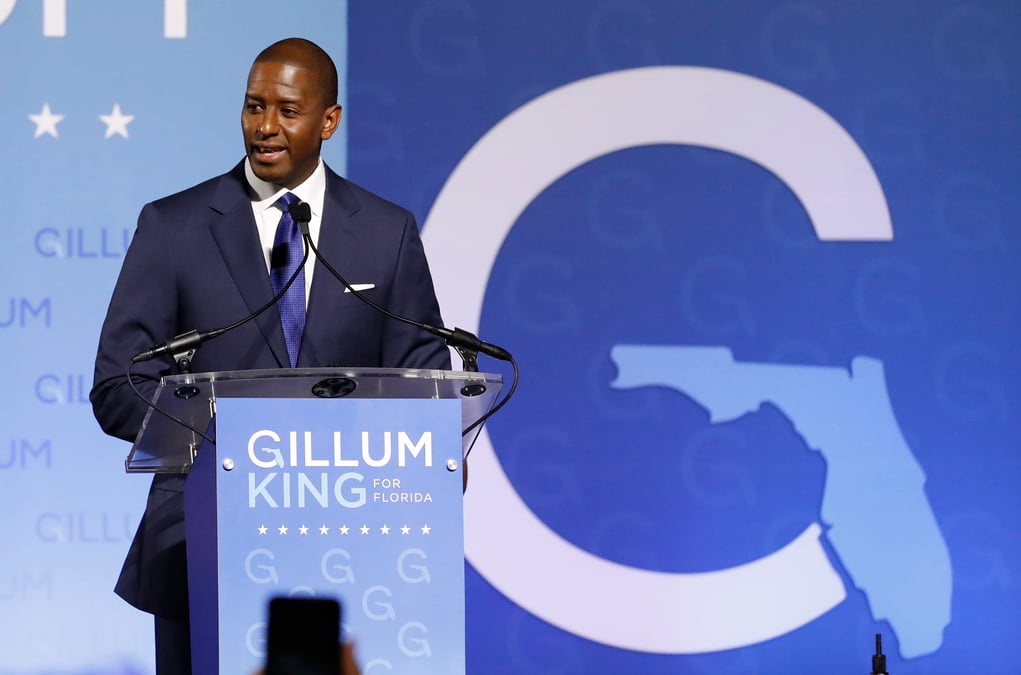 Midterms: le democrate gillum reconnait sa defaite en floride