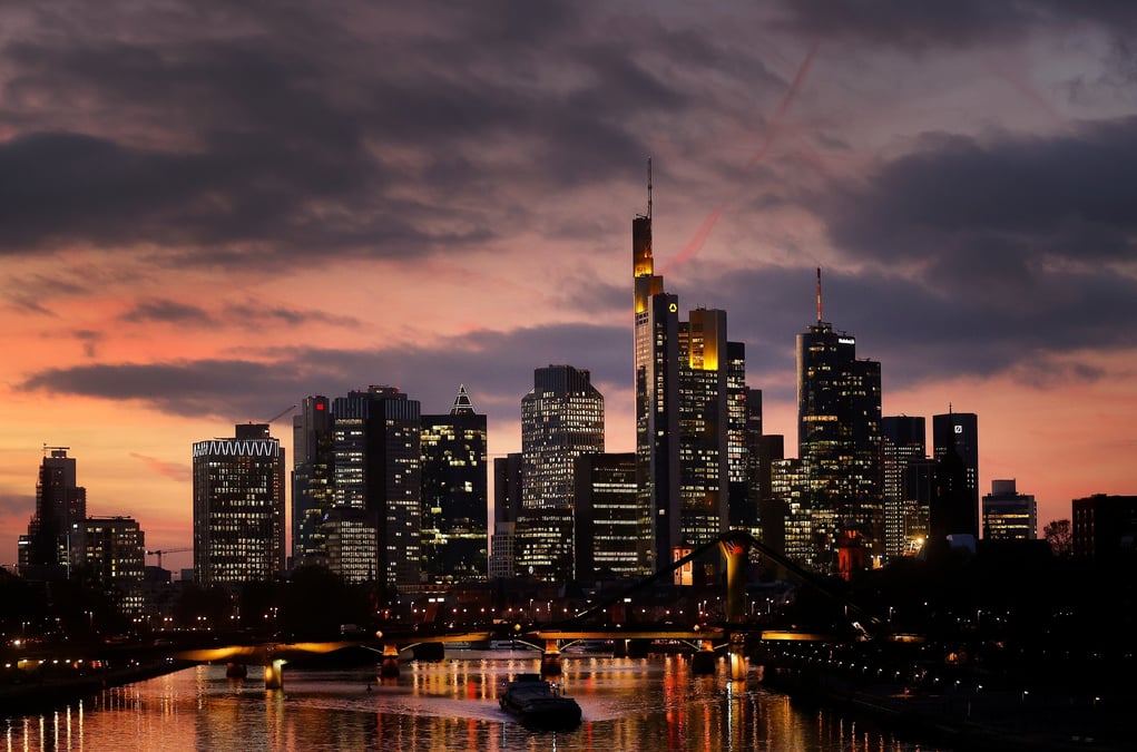 Le quartier d'affaires de francfort