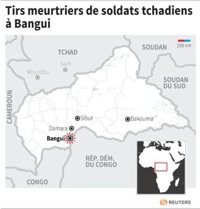 Les soldats tchadiens ouvrent le feu à Bangui, au moins 10 morts