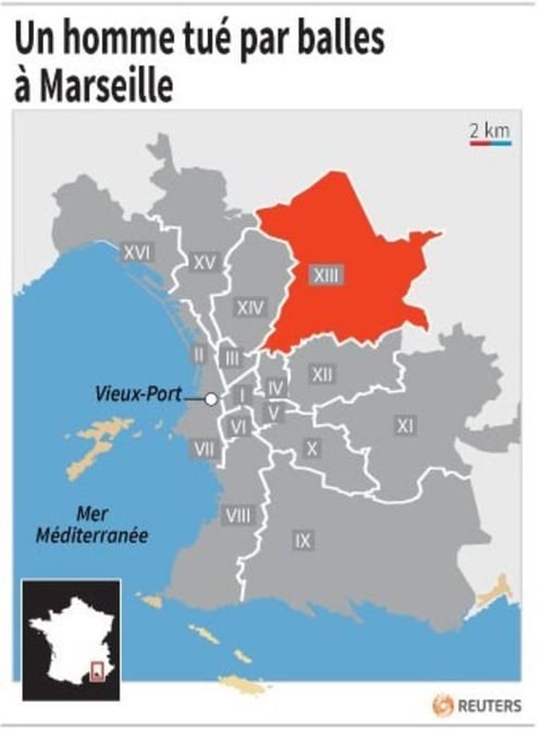 Un homme tue par balles a marseille