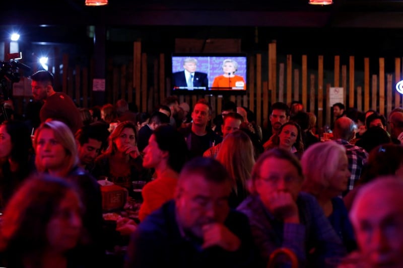 Record d'audience lors du debat clinton-trump