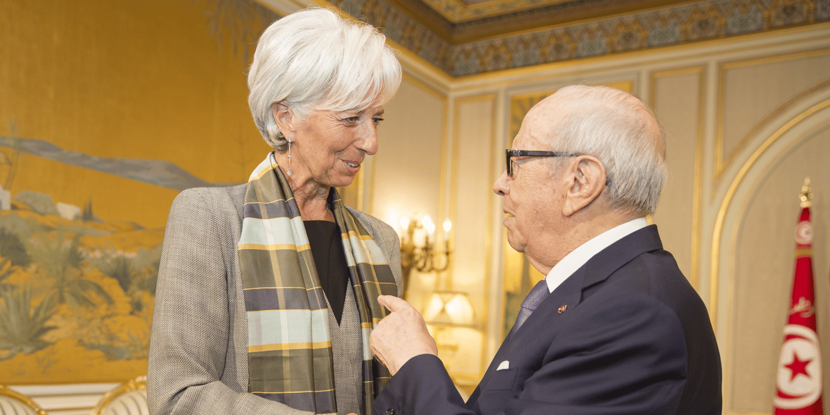 Lagarde Essebsi Tunisie FMI Tunis