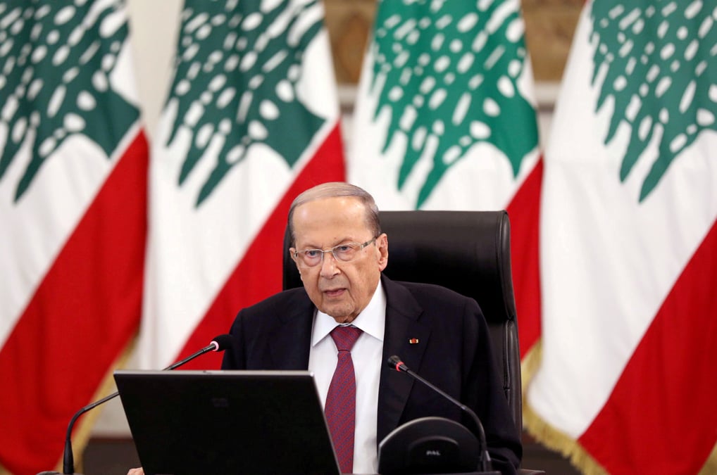 "impossible" que l'explosion de beyrouth soit due a des armes du hezbollah, selon aoun