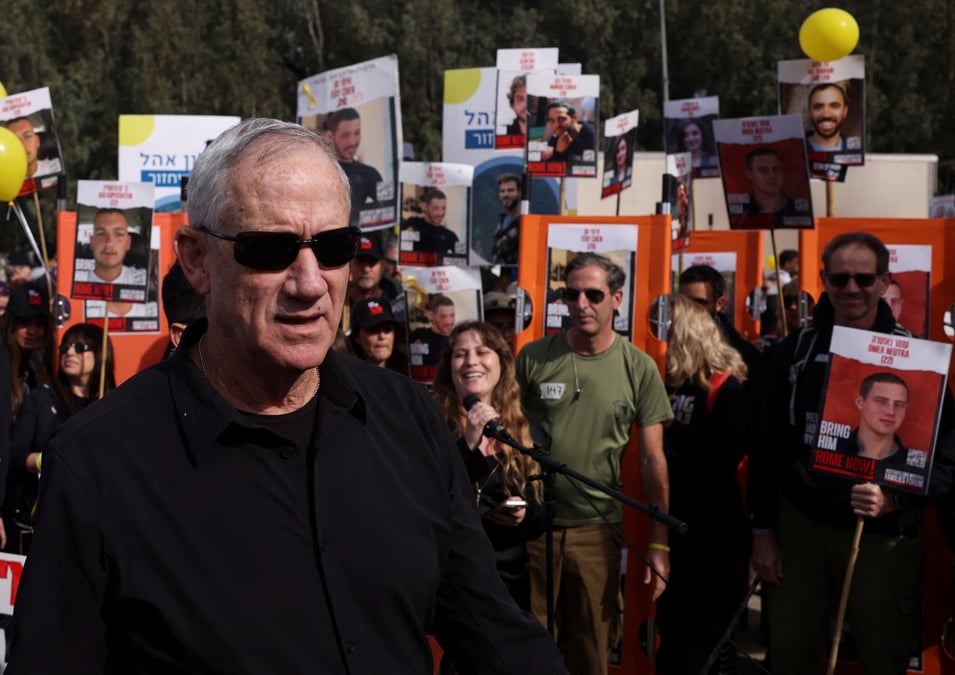 Membre du cabinet de guerre israelien benny gantz, pres de beit shemesh, israel