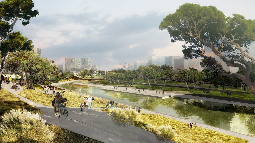 Parmi les projets-phares de Néo-Eco dans la région : des études liés à l'aménagement du Parc des Aygalades dans le Nord de la ville, avec la remise en état d'un ruisseau canalisé depuis des années.