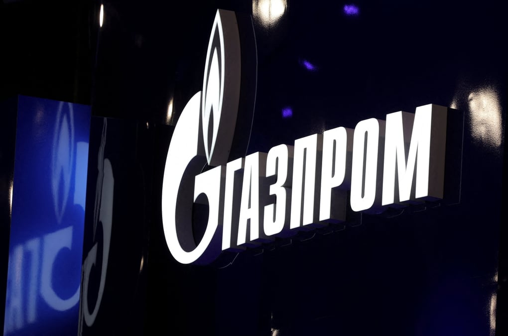 Le logo du producteur de gaz russe gazprom