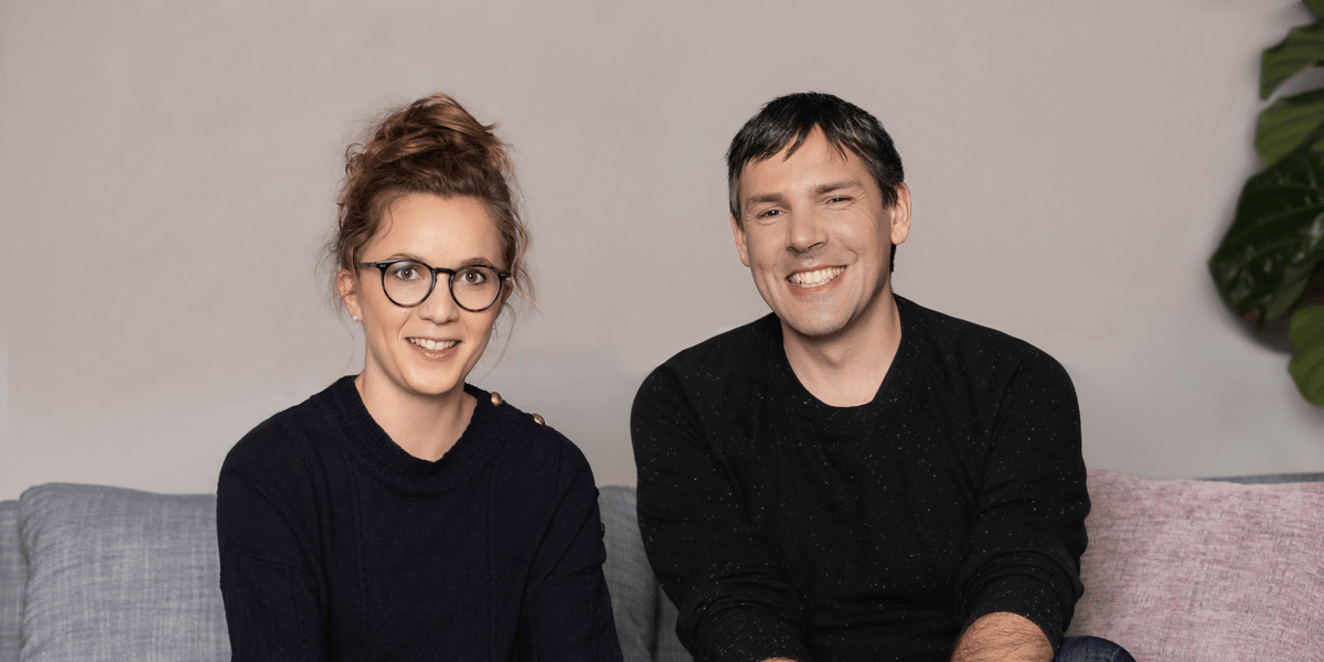 Mathilde Collin, cofondatrice et Pdg de Front, et Laurent Perrin, cofondateur et directeur de la technologie.