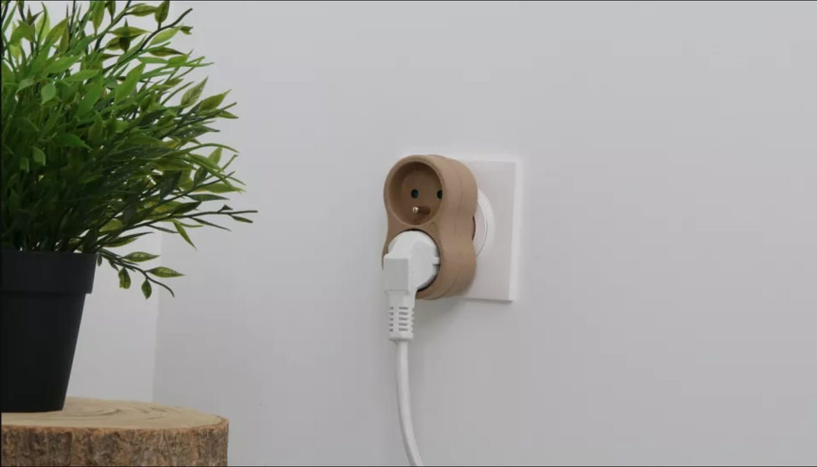 HBF, groupe ariégeois, lance une gamme de multiprises en bioplastique, conçues avec de la paille de blé.