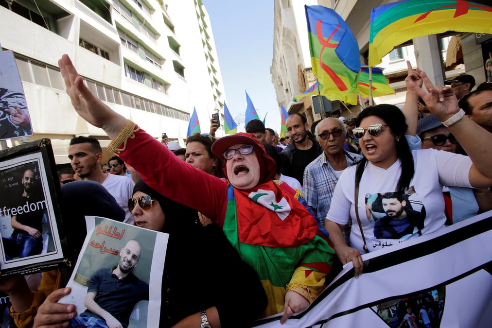 Rabat: manifestation pour la liberation des militants du rif en detention