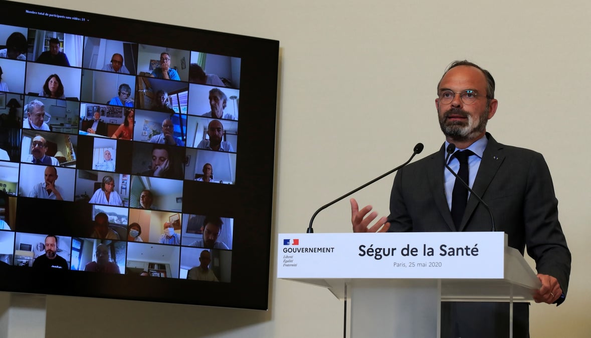 Face aux quelques 300 participants réunis lundi en visioconférence pour le lancement du "Ségur de la santé", Edouard Philippe n'a pas précisé le niveau auquel l'Etat souhaite porter les investissements. Il a en revanche jugé nécessaire de les "réorienter".