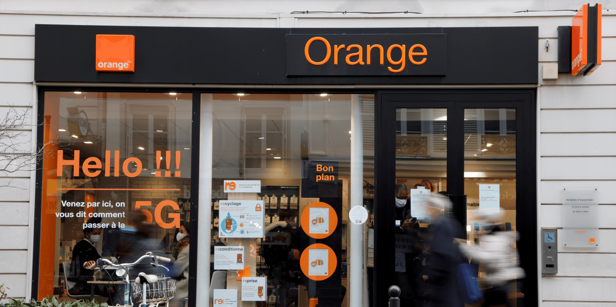 File photo: french telecoms operator orange store in paris