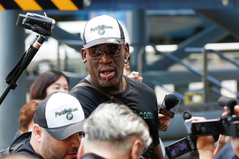 Dennis rodman est reparti de pyongyang au terme d'un "tres bon" sejour