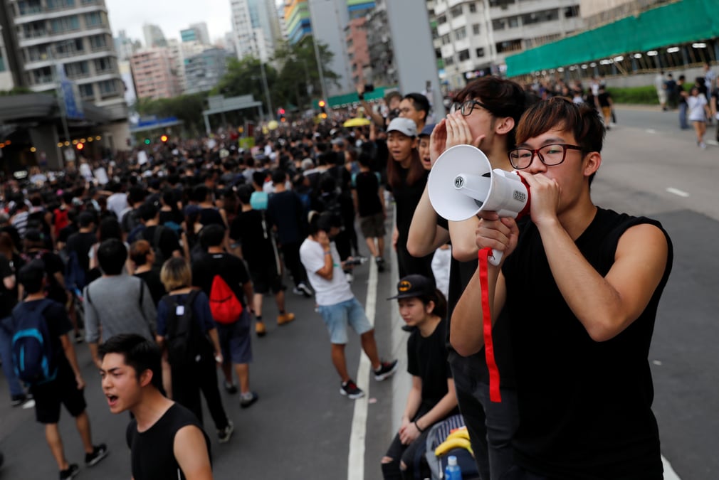 Nouveau grand rassemblement a hong kong contre la loi d'extradition