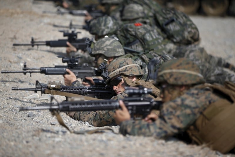 Debut des manoeuvres militaires entre les usa et la coree du sud