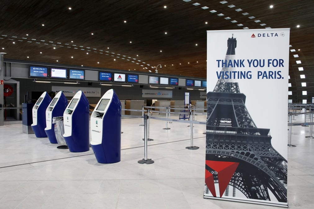 aéroport, Paris, Delta Airlines