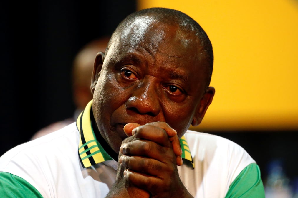 Le vice-president sud-africain ramaphosa elu chef de l'anc