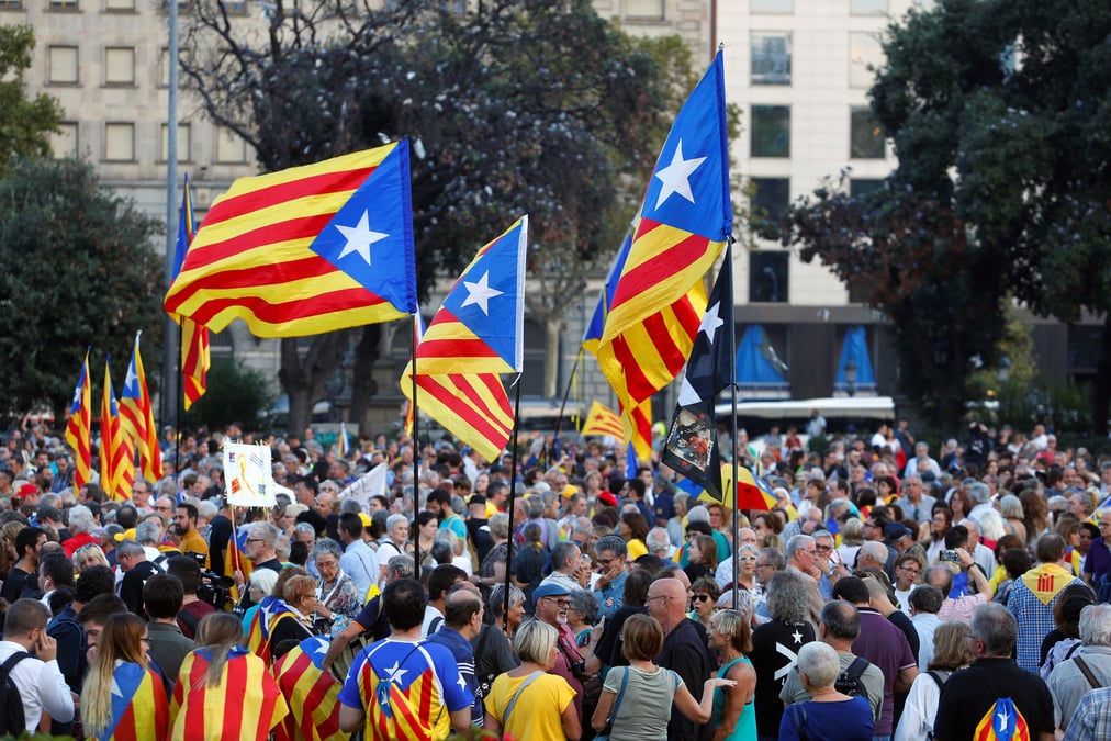 Les separatistes catalans manifestent au 2e anniversaire du referendum