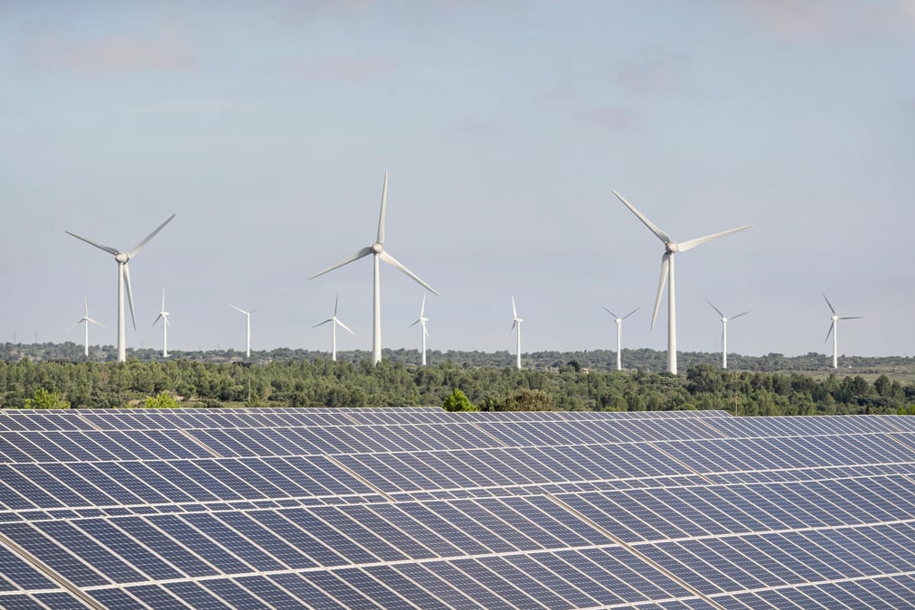 wind farm, solar farm