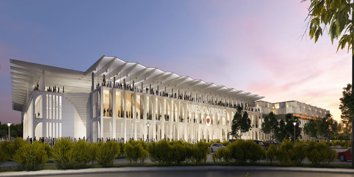 Visuel d'architecte du futur stade nîmois