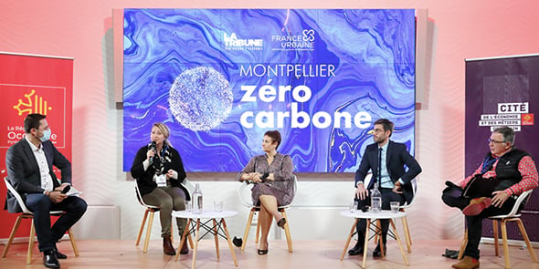 Le 10 décembre 2021, lors du Forum Montpellier Zéro Carbone sur la table ronde dédiée aux mobilités