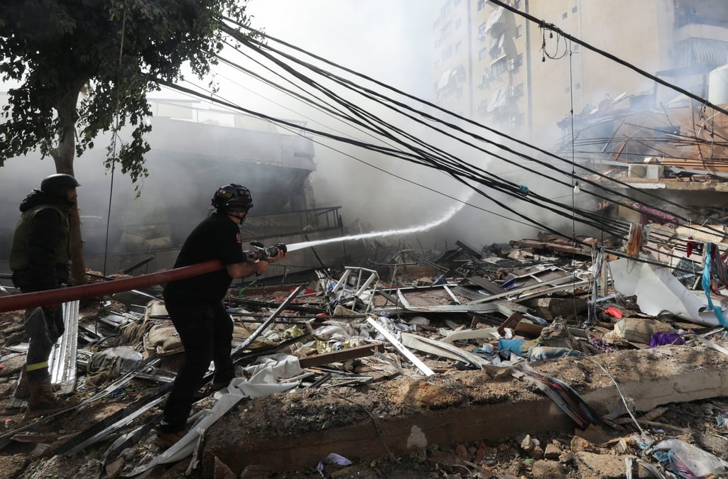 Consequences des frappes israeliennes sur la banlieue sud de beyrouth