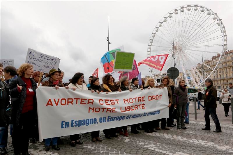 Manifestations en France contre la loi anti-IVG espagnole