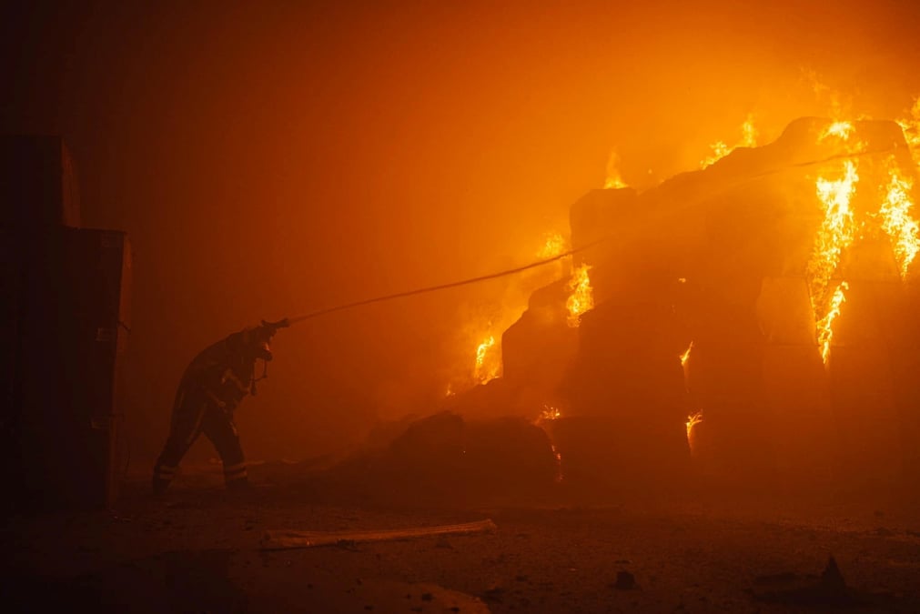 Photo des consequences des attaques de drones russes a kyiv