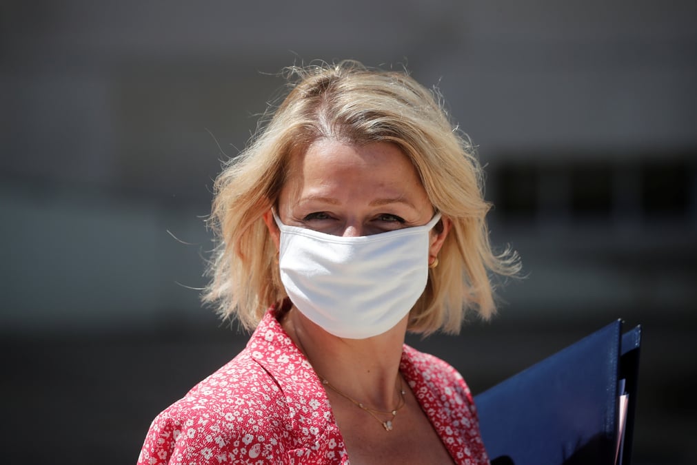 Barbara Pompili, ministre de la Transition écologique, le 29 juillet 2020 au palais de l'Élysée