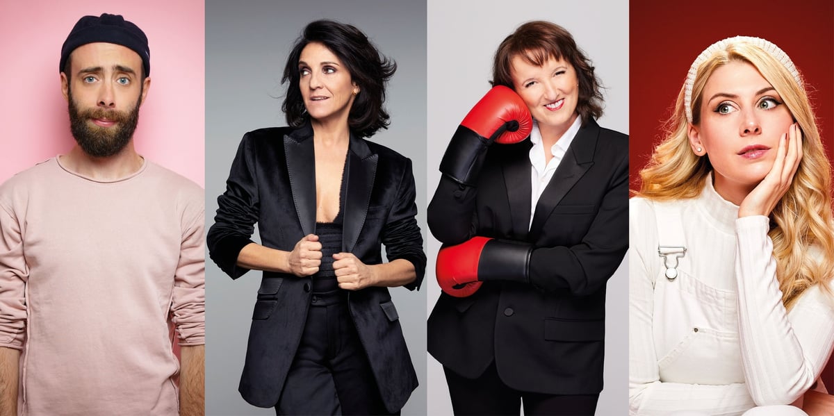 Tristan Lopin, Florence Foresti, Anne Roumanoff, Laura Laune.