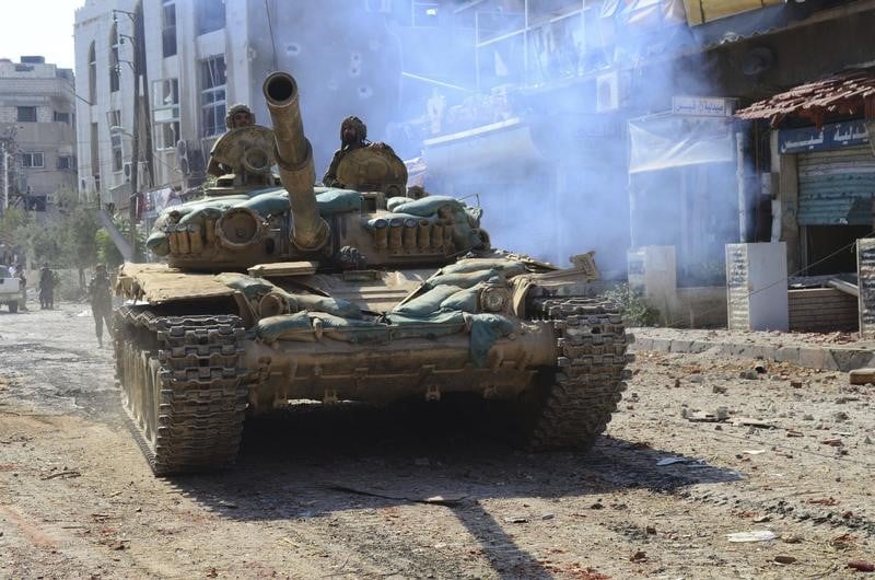 Offensive de l'armee syrienne pres de la frontiere israelienne