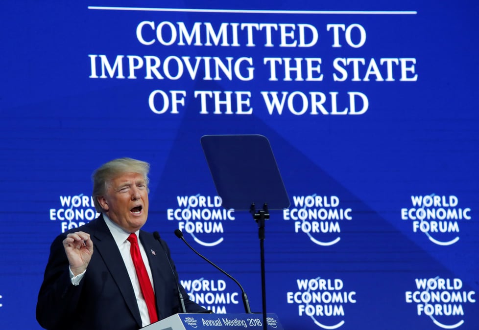Trump, Davos 2018, WEF, Forum économique mondial,