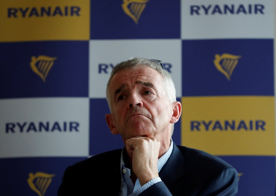 Michael o'leary, directeur general de ryanair, lors d'une conference de presse a budapest, en hongrie