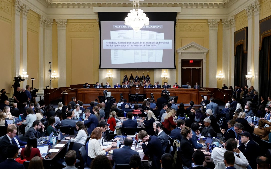 La commission d'enquete de la chambre des representants des etats-unis tient une audience publique a washington