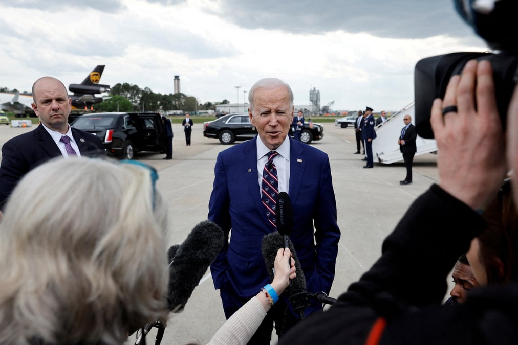 Le president americain joe biden se rend en caroline du nord
