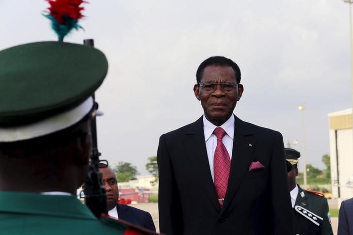 Le president de la guinee equatoriale obiang nguema reelu a 93,7 %