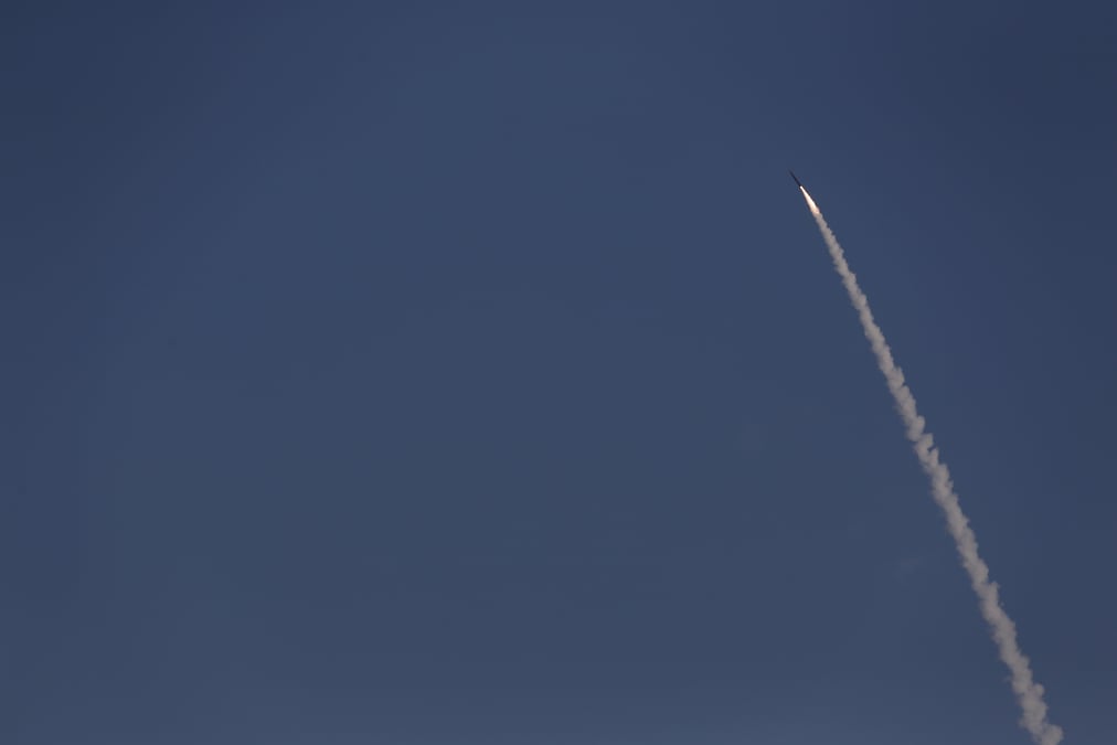 Un intercepteur de missiles balistiques "arrow 3" pres d'ashdod, en israel