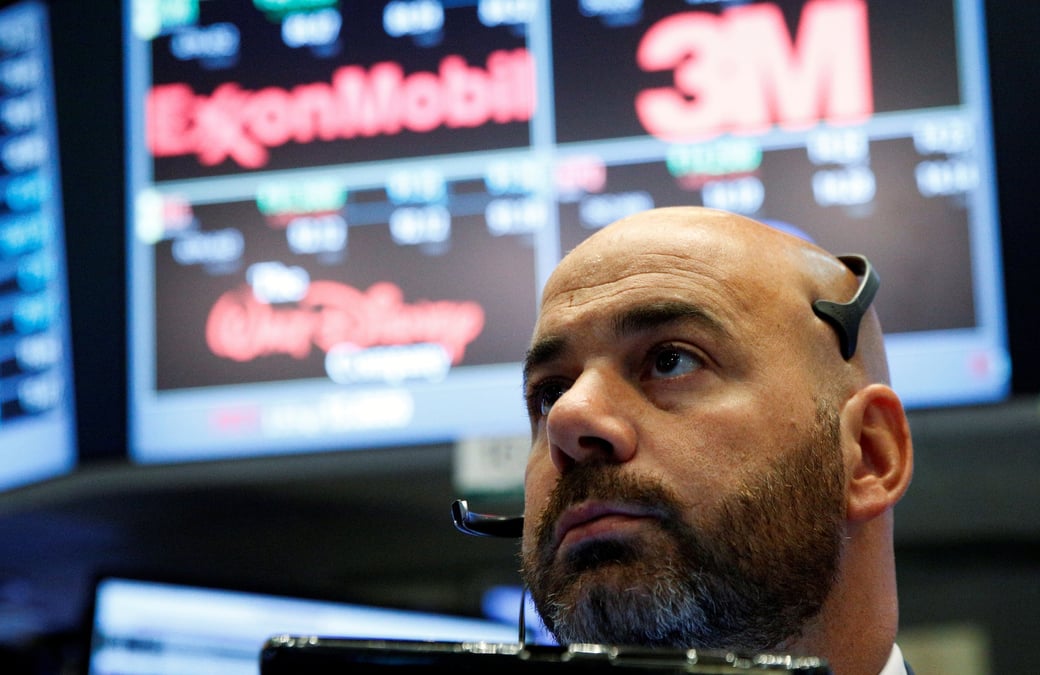 Un trader a la bourse de new york