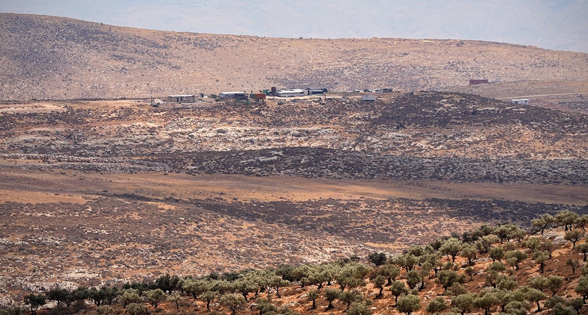 Près du village de Taybeh, où selon les habitants, les colons israéliens ont commencé à construire des maisons.