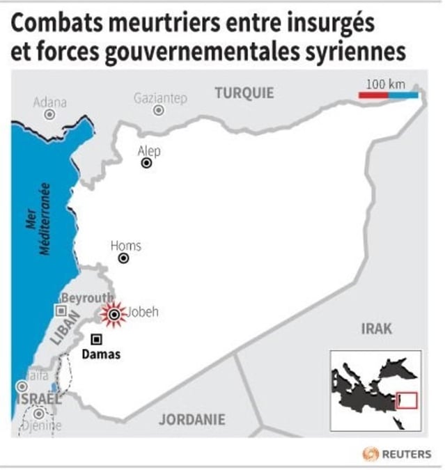 Plus de 50 insurgés syriens tués près de la frontière libanaise