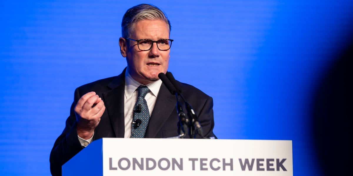 Keir Starmer à la London Tech Week.