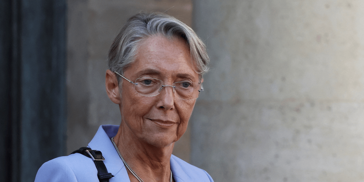 La premiere ministre francaise elisabeth borne au palais de l'elysee, a paris