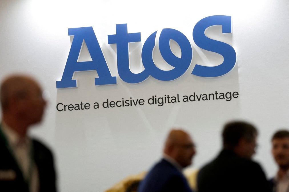 Photo d'archives du logo d'atos