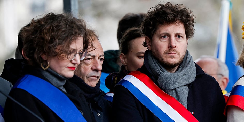 Marie Toussaint et Julien Bayou, à Paris en février.