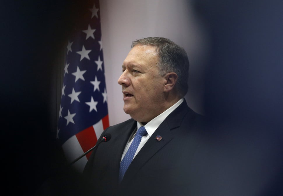 Mike pompeo critique la politique de la chine en asie