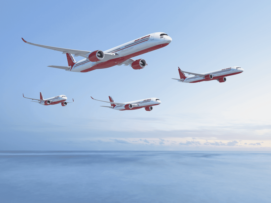 Air India a commandé pas moins de 470 avions fermes à Airbus et Boeing.